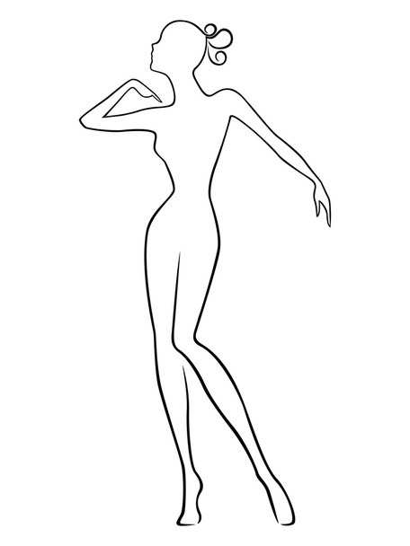 Abstract slender female - Vetor, Imagem