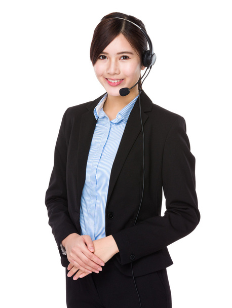 asian female call center operator - Photo, Image