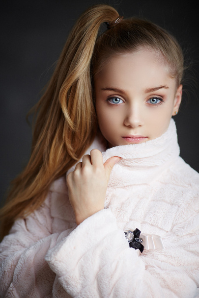 Portrait of cute blond girl.  - Foto, Imagen
