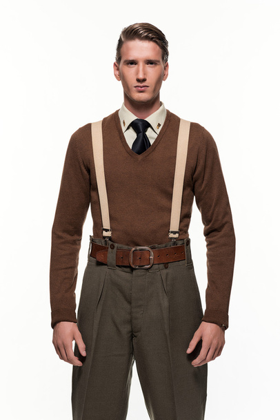 Escoteiro homem de moda uniforme
 - Foto, Imagem