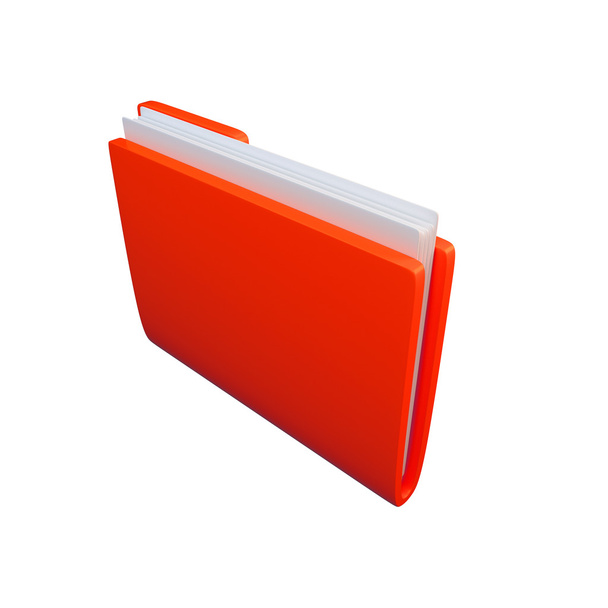 Punainen kansio puhtailla lakanoilla valkoisella taustalla. 3D-kuvitus
 - Valokuva, kuva
