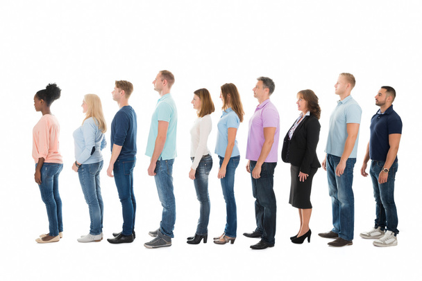 Business People Standing In Row - Foto, Imagen