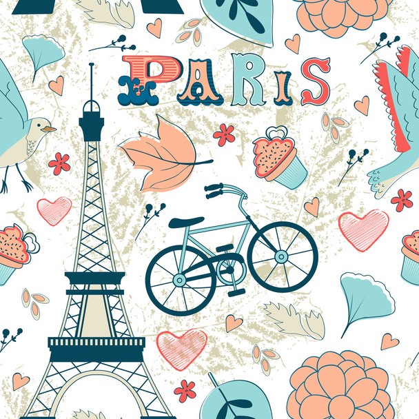 Paris seamless pattern - Vector, imagen