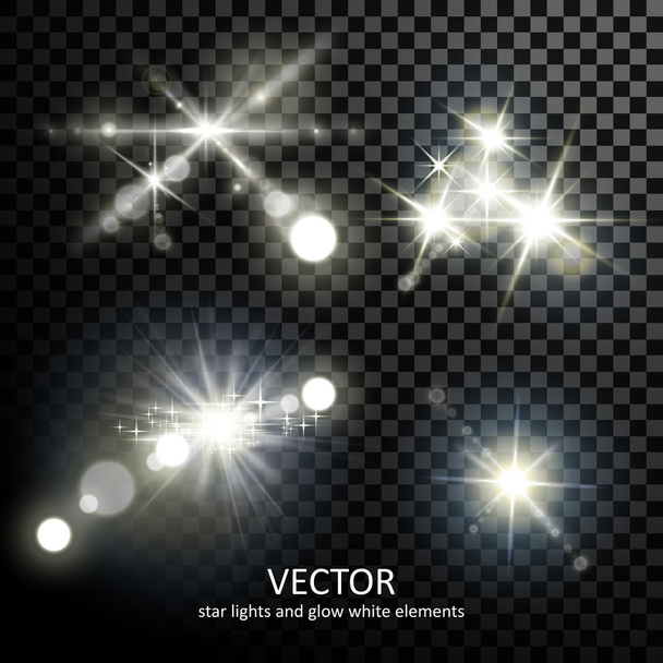 attractive light sparkles collection  - Vektor, Bild