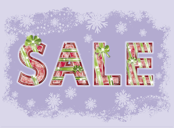Christmas  sale background, vector illustration - Vecteur, image