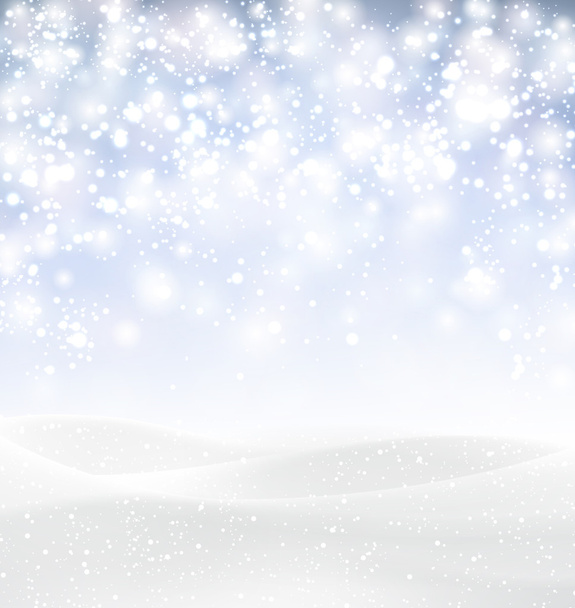 雪の結晶と冬の背景 - ベクター画像