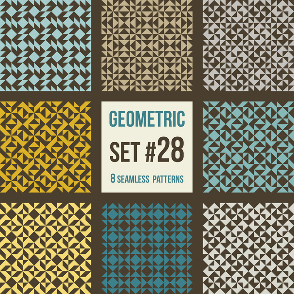 Set of eight geometric patterns - Vector, Image