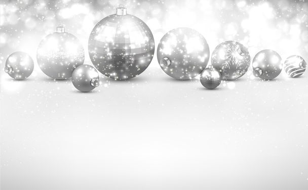 Christmas background with balls - Διάνυσμα, εικόνα