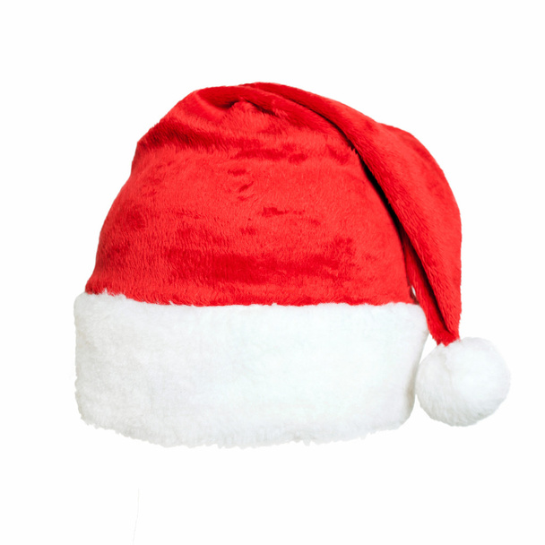 Chapeau rouge Père Noël isolé sur blanc - Photo, image