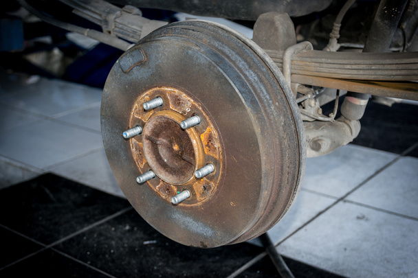 Rear wheel hub and brake. - Photo, Image