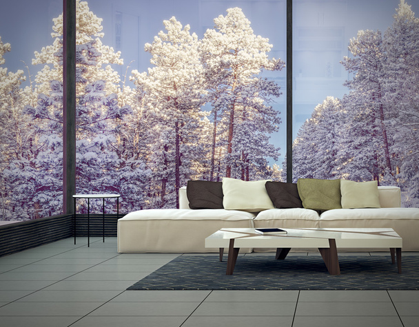 diseño interior moderno de sala de estar - Foto, Imagen