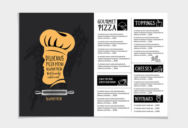 Restaurant cafe menu, template design.  - Vector, Image
