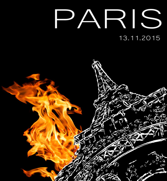 Atak terrorystyczny w Paryżu - Zdjęcie, obraz