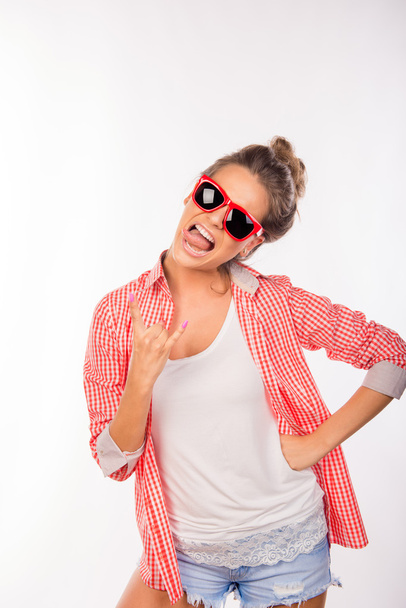 Cool смешно сексуальная девушка в очках
 - Фото, изображение