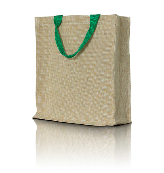 екологічна тканинна сумка на білому тлі
 - Фото, зображення