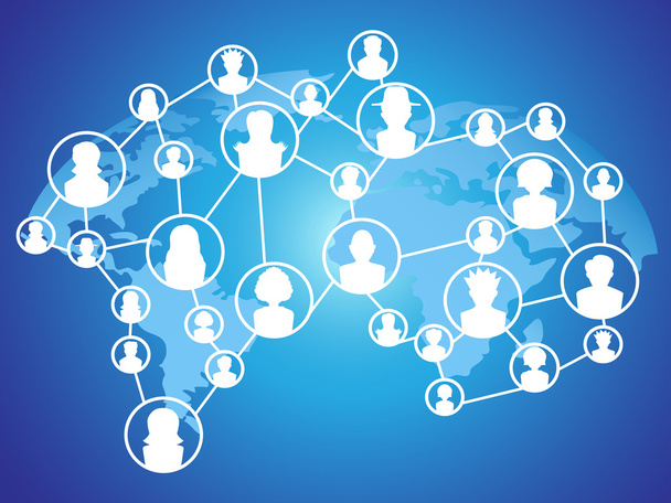 global technology social network - Vector, Image