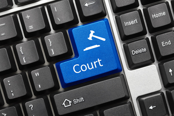 裁判所 (青のキー概念キーボード) - 写真・画像