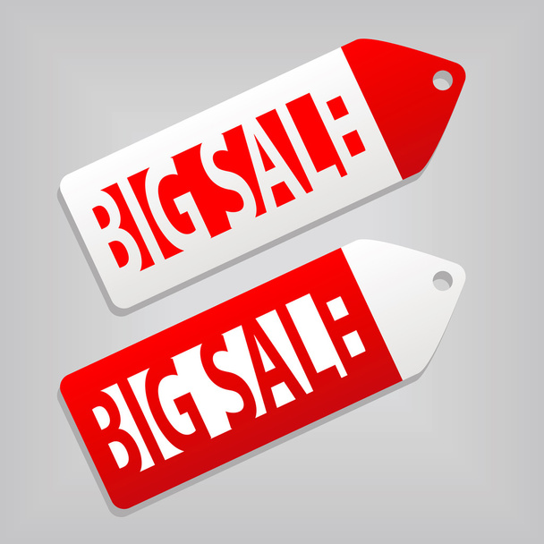 Big sale tags - Vektor, obrázek