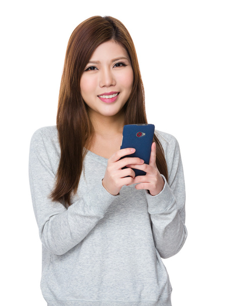 Asian young woman in grey sweater - Photo, Image