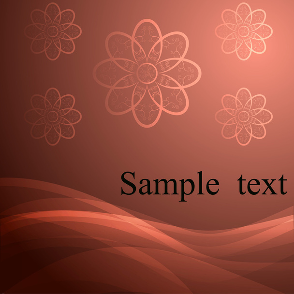 Vector abstract background with sample text. Abstract ethnic flower. - Vektor, kép