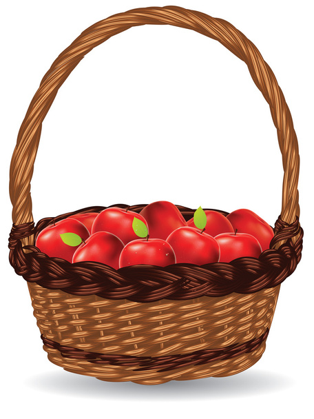 panier de pommes rouges
 - Vecteur, image