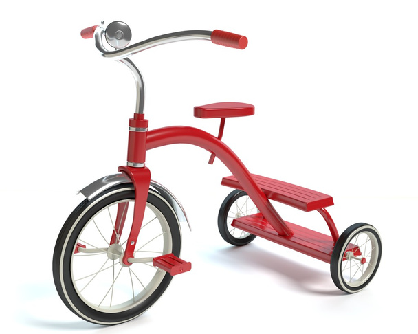 3d illustration of a tricycle - 写真・画像