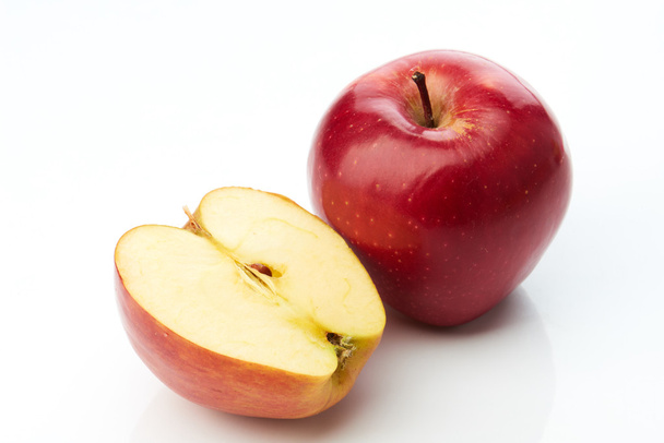 Red apple and half - Foto, Imagem