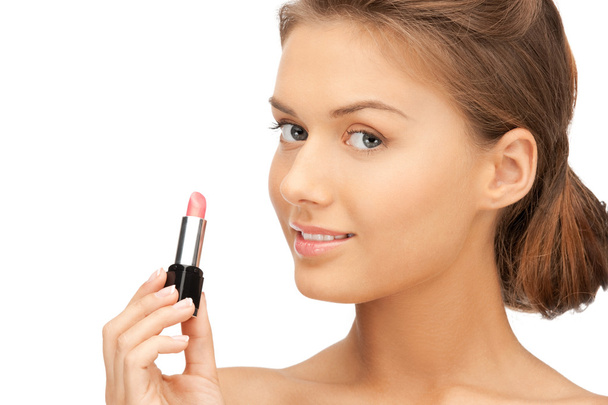 Beautiful woman with lipstick - Фото, зображення