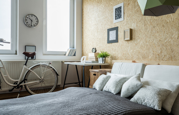 Bicycle in bedroom - Photo, image