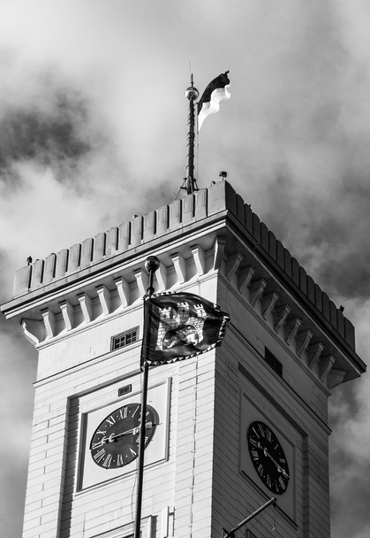 Prefeitura de Lviv construída em 1830-1845 torre 65 m de altura situada no Mercado ou Rynok Square. Rynok Square em Lviv é uma praça central da cidade
. - Foto, Imagem