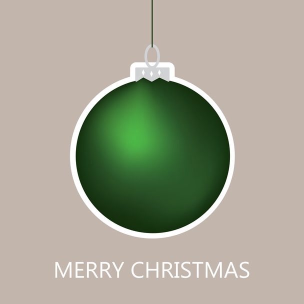 grüne Weihnachtskugel - Vektor, Bild