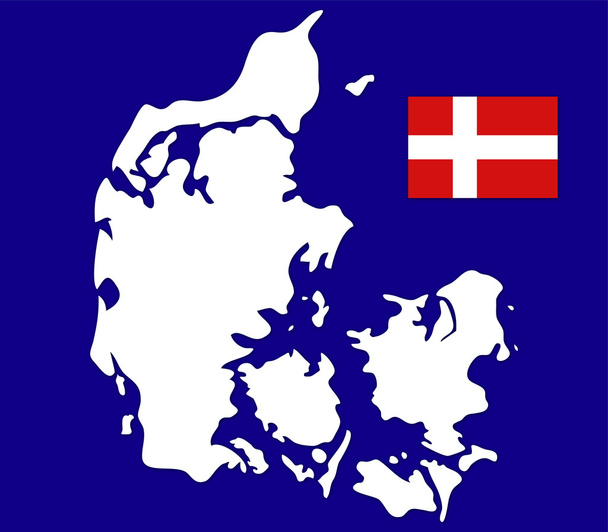 Dinamarca mapa ilustrado
 - Foto, Imagem