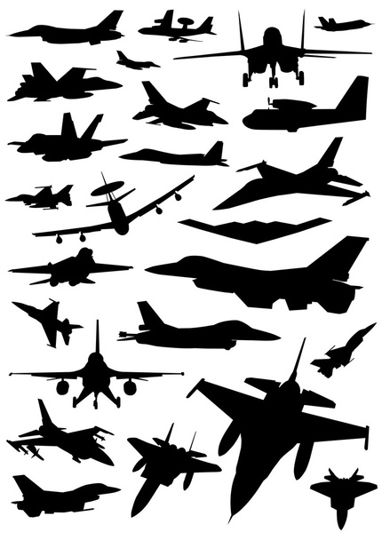 Military plane - Vector, Image