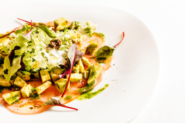 vegetarian carpaccio on plate - Foto, imagen