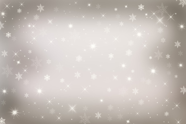 abstact christmas  background with snow and star and space for y - Photo, Image