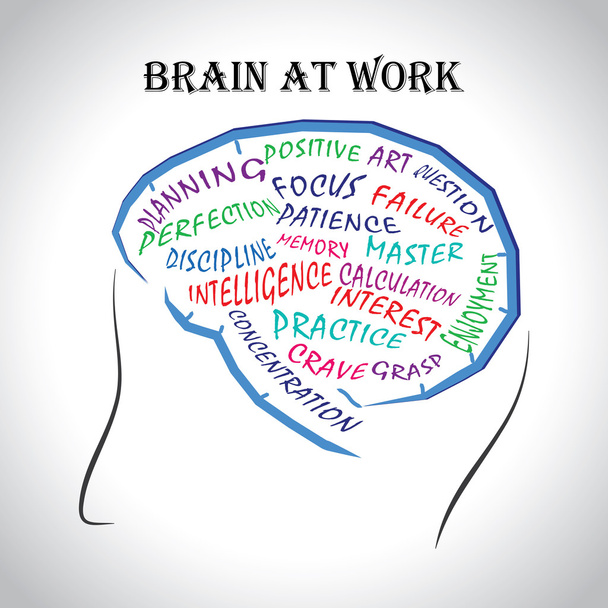 Mozek v práci - Vektor, obrázek