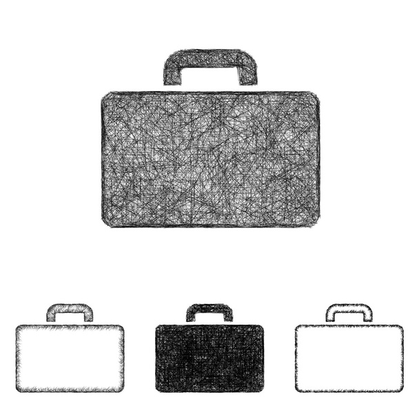 Set de iconos del maletín - bosquejo línea de arte
 - Vector, imagen
