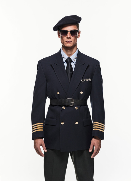 空軍の制服ファッションの男 - 写真・画像