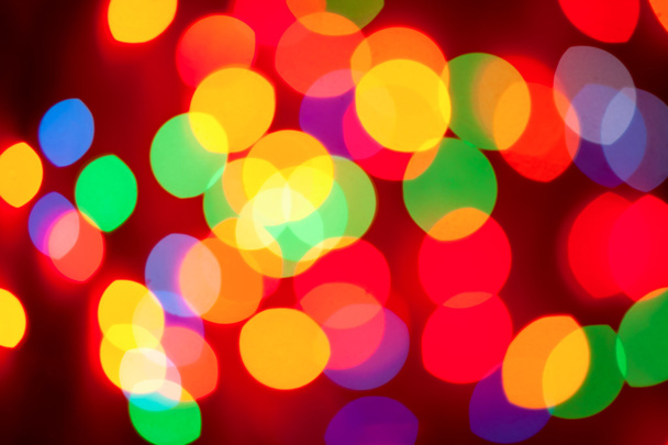 Blurred christmas lights abstract background - Фото, изображение