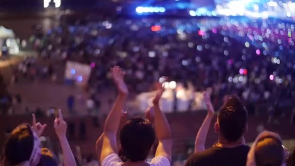 multidão fazendo festa no concerto
 - Filmagem, Vídeo