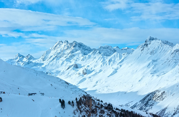 Silvretta Alpes vue d'hiver (Autriche
).  - Photo, image