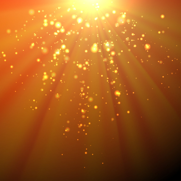 Light Rays with Bokeh Effect - Vector, Image