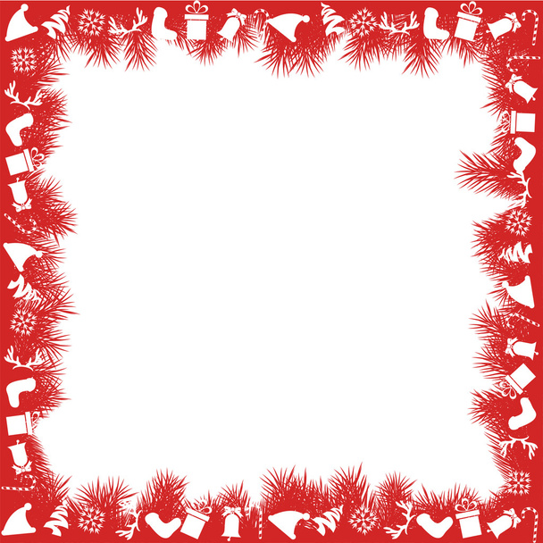 Christmas Frame with Toys - Vector, Imagen
