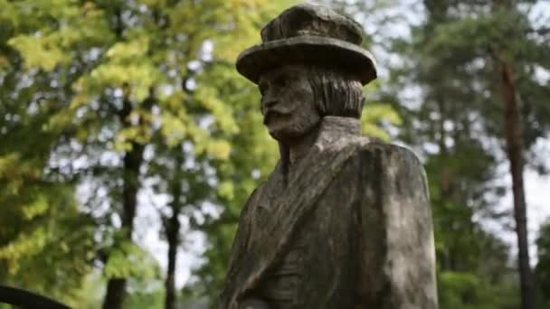 Wooden monument to the Polish militia in Lyse - Footage, Video