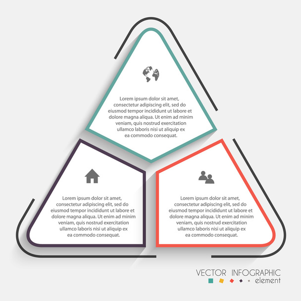colorful info graphics for business presentations - Vektor, Bild