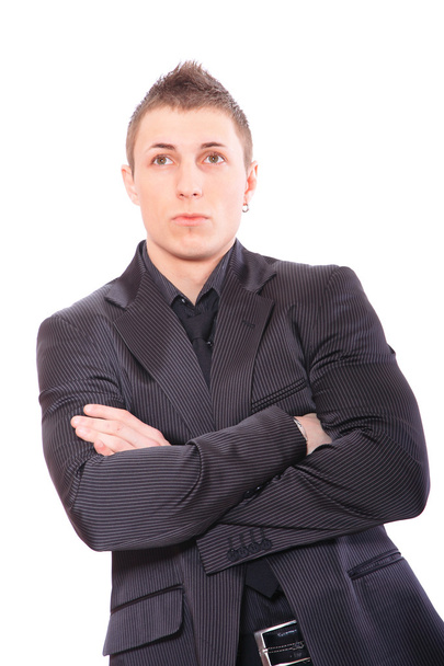 Business man standing with arms folded - Φωτογραφία, εικόνα