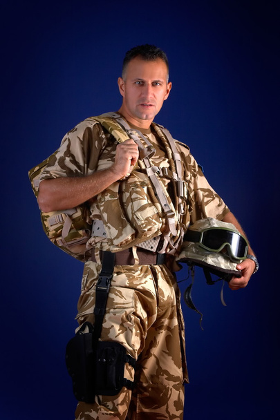 Young man in military uniform - Foto, Imagem