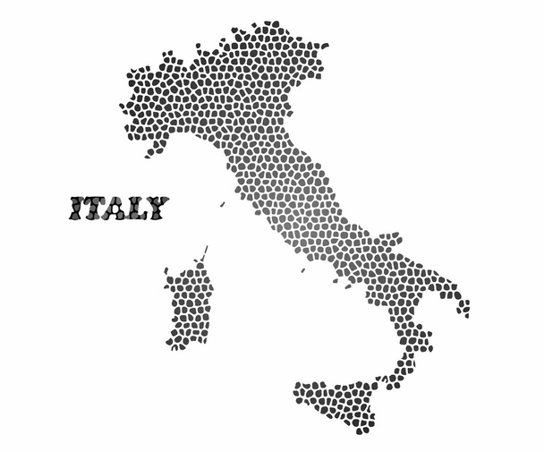 Koncepce mapa Itálie - Vektor, obrázek