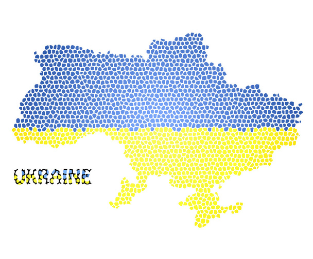 Konzeptkarte der Ukraine - Vektor, Bild