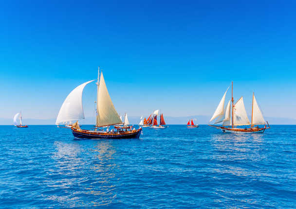classic wooden sailing boats - Photo, Image